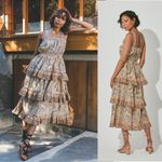 Cleobella  Rosalie Tiered Midi Dress Kaleidoscope Organic Cotton Size XL Photo 1