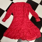 All Saints Keva Remix Two-Tone Long Sleeve Mini Dress Tiger Animal Print Zebra M Photo 12