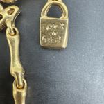 Danecraft Skeleton Pin Brooch Brushed Gold Dangle Halloween Moving Dancing Photo 2