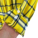 Karen Kane Yellow Blue Plaid Flannel Shirt Medium Photo 4