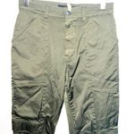 J Brand  Olive Green Cotton Blend Satin Cargo Skinny Pants Photo 1