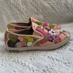 Seavees  Pink and Green Floral Canvas Sneakers Photo 4