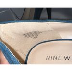 Nine West Peep Toe Dark Turquoise High Heels Womens Sz 10 Leather Upper Photo 6