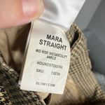 DL1961  Mara straight tan black houndstooth jeans womens size 24 business casual Photo 7