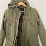 American Eagle  Parka With Hood Military Green Faux Fur Quilted Lined Size XS Photo 3