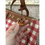 Dooney & Bourke  Red & White Preppy Checkered Plaid Handbag Vintage Y2K Retro Photo 8