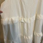 Elegant White Tiered Midi Dress Size XL Photo 3