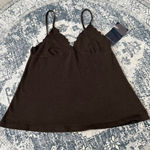 Brandy Melville NWT  Brown Cotton Babydoll Tank - OS Photo 0