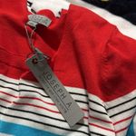 Joseph  A. women’s size large Striped Red and Blue Sweater 3/4 sleeves pullover Photo 5