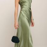 Reformation Casette Silk Dress- Grey Photo 3