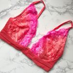 Free People Intimately Fools Gold Lace Bra 36D Deep Plunge Underwire Ombre Photo 2