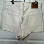 Levi's  Premium 501 High Rise White Denim‎ Shorts Button Fly Womens Size 31 Photo 2