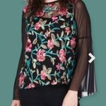 ELVI 12(US) Sheer Mesh Floral Embroidered Bell Photo 1