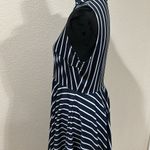 Dark Navy Blue Striped Dress Size L Photo 5