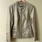 Sebby Vegan Leather Moto Jacket Tan Zippers NICE Photo 0