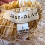 Rose + Olive Yellow White Abstract Bustier Corset Style Crop Tank Top NWT Size L Size L Photo 7