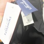 Swimsuits For All Black & Gold Plus Size One Piece Swimsuit Dress Size 28 NEW Photo 3