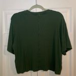 American Eagle AE Soft & Sexy Boxy T-Shirt Green Ribbed Top Women’s Size S Relax Fit whimsigoth Photo 3