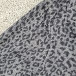 Calvin Klein  Womens Leopard Sweater M Gray Black Knit Scoop Neck Pullover Cozy Photo 2