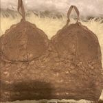 Bozzolo  Lace Bralette in Tan Photo 0