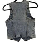 LF CARMAR ACID WASH SEXY 2 BUTTON JEAN VEST SIZE XS Photo 1