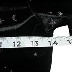 Wild Fable Black Long Sleeve Velvet Celestial Stars Moons Sun Silver Metallic S Photo 3