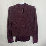 Anthropologie Bl^nk London Savannah lace tiered boho beaded blouse size S Photo 2