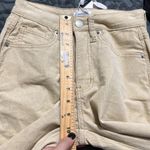 Mud Pie  size XS cream Felix corduroy jeans side slit hem classic cut zipper close Photo 7