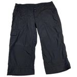 The North Face Nylon Performance Cargo Clam Digger Pants Womens Size 6 Black Outdoor Photo 0
