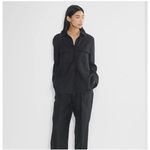 Aritzia NEW  Babaton Women's Button Up Utility Linen Shirt Black Size XXS Photo 2