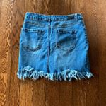 Black Label  Frayed Hem Denim Mini Skirt SIZE L Photo 2