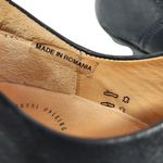 Think Square Toe Block Heels Leather Pumps Comfort Shoes Slip On Black Size 37 Photo 8