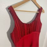 Vintage Tiffany Designs Red Fit and Flare Beaded Sweetheart neckline Mini Dress Size 4 Photo 7