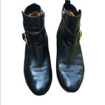 Coach  PAULINE ANKLE ZIP BLACK LEATHER BOOTS Photo 1