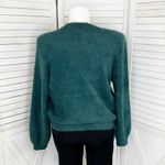 Nine West  x Cara Santana Sweater Sequin Fuzzy Teal Green XXL Pullover Photo 4