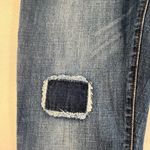 CAbi Womens Dark Wash Low Rise Patch Work Slim Boyfriend Jeans 4 Photo 3