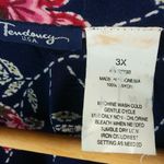 Tendency 3X Dark Navy Rose Top Plus Pink Photo 6