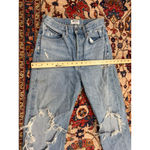 AGOLDE  90’s Jeans Women’s 25 Light Wash Distressed Ripped Knee 100% Cotton USA Photo 4