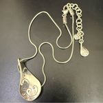 Brighton Retired Silverplated Twirl Collection Twisted Teardrop Pendant Necklace Photo 6