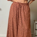 H&M  Rust Cheetah Wide Leg Pants & Off Shoulder Bardot Crop Top Set Sz 12 Photo 0