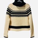 ESSENTIEL Antwerp Weyond Stripe Ribbed Turtleneck Italian Wool
Blend Sweater XS Black Photo 1