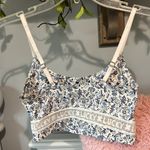 Lucky Brand  Bra Blue Floral Comfy Womens Small Photo 1