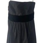 ZARA  Basic Small Black Strapless Fairy Grunge Whimsygoth Velvet Tie Maxi‎ Dress Photo 0