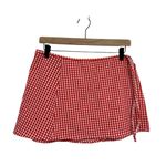 Shade & Shore NWT Target  Red Gingham Side Tie Swim Cover Up Skirt - Size S Photo 2