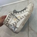 Golden Goose White Slide Silver Metallic Leather Star Flash High Top Sneakers Photo 3