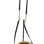 UGG  Sheepskin Crossbody Bag with Leather and Chain Strap Bow Tan Suede Small Photo 13