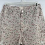POL  Floral Print Distressed Jeans Womens M Cottagecore Wide Leg baggy high rise Photo 1