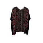 Umgee S XL/XXL Black Floral Embroidered Kimono Open Front Multicolor Boho Hippie Photo 1