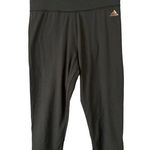 Adidas NWT X Zoe Saldana High Rise Logo Ribbon Cropped Dark Green Tights Large Photo 0