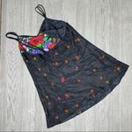 Vintage Val mode lingerie floral black baby doll dress sleepwear nightgown s Photo 6